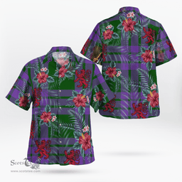 Scottish Clan Elphinstone Tartan Scottish Lion Hawaiian Shirt | Tartan Plaid Shirt Scottish Plaid Tartan Plaid - ScotsTee - scotstee.com
