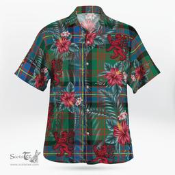Scottish Clan Cochrane Ancient Tartan Scottish Lion Hawaiian Shirt | Tartan Plaid Shirt Scottish Plaid Tartan Plaid - ScotsTee - scotstee.com