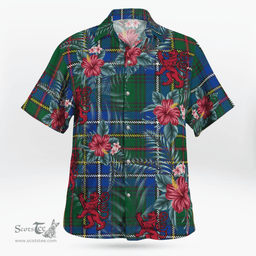 Scottish Clan Cockburn Ancient Tartan Scottish Lion Hawaiian Shirt | Tartan Plaid Shirt Scottish Plaid Tartan Plaid - ScotsTee - scotstee.com