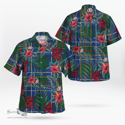 Scottish Clan Cockburn Ancient Tartan Scottish Lion Hawaiian Shirt | Tartan Plaid Shirt Scottish Plaid Tartan Plaid - ScotsTee - scotstee.com