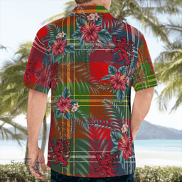 Scottish Clan Forrester Tartan Scottish Lion Hawaiian Shirt | Tartan Plaid Shirt Scottish Plaid Tartan Plaid - ScotsTee - scotstee.com
