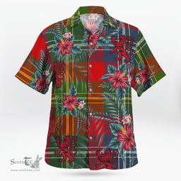 Scottish Clan Forrester Tartan Scottish Lion Hawaiian Shirt | Tartan Plaid Shirt Scottish Plaid Tartan Plaid - ScotsTee - scotstee.com