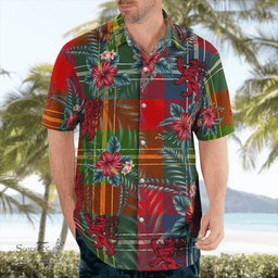Scottish Clan Forrester Tartan Scottish Lion Hawaiian Shirt | Tartan Plaid Shirt Scottish Plaid Tartan Plaid - ScotsTee - scotstee.com