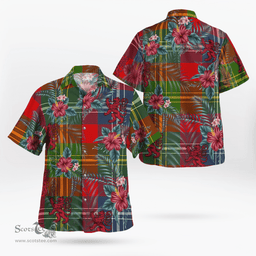 Scottish Clan Forrester Tartan Scottish Lion Hawaiian Shirt | Tartan Plaid Shirt Scottish Plaid Tartan Plaid - ScotsTee - scotstee.com
