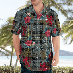 Scottish Clan Campbell Argyll Weathered Tartan Scottish Lion Hawaiian Shirt | Tartan Plaid Shirt Scottish Plaid Tartan Plaid - ScotsTee - scotstee.com