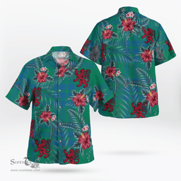 Scottish Clan Montgomery Ancient Tartan Scottish Lion Hawaiian Shirt | Tartan Plaid Shirt Scottish Plaid Tartan Plaid - ScotsTee - scotstee.com