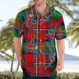 Scottish Clan Boyd Modern Tartan Scottish Lion Hawaiian Shirt | Tartan Plaid Shirt Scottish Plaid Tartan Plaid - ScotsTee - scotstee.com