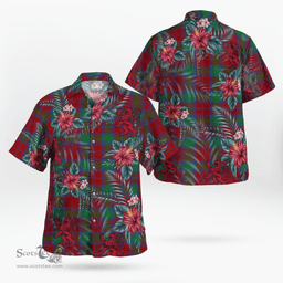 Scottish Clan Fotheringham Tartan Scottish Lion Hawaiian Shirt | Tartan Plaid Shirt Scottish Plaid Tartan Plaid - ScotsTee - scotstee.com