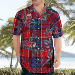 Scottish Clan Haldane 1 Tartan Scottish Lion Hawaiian Shirt | Tartan Plaid Shirt Scottish Plaid Tartan Plaid - ScotsTee - scotstee.com