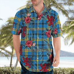 Scottish Clan Laing Tartan Scottish Lion Hawaiian Shirt | Tartan Plaid Shirt Scottish Plaid Tartan Plaid - ScotsTee - scotstee.com