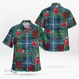 Scottish Clan MacNeill of Barra Ancient Tartan Scottish Lion Hawaiian Shirt | Tartan Plaid Shirt Scottish Plaid Tartan Plaid - ScotsTee - scotstee.com