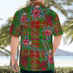Scottish Clan Fulton Tartan Scottish Lion Hawaiian Shirt | Tartan Plaid Shirt Scottish Plaid Tartan Plaid - ScotsTee - scotstee.com