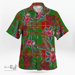 Scottish Clan Fulton Tartan Scottish Lion Hawaiian Shirt | Tartan Plaid Shirt Scottish Plaid Tartan Plaid - ScotsTee - scotstee.com