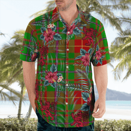 Scottish Clan Fulton Tartan Scottish Lion Hawaiian Shirt | Tartan Plaid Shirt Scottish Plaid Tartan Plaid - ScotsTee - scotstee.com