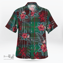 Scottish Clan Chisholm Hunting Ancient Tartan Scottish Lion Hawaiian Shirt | Tartan Plaid Shirt Scottish Plaid Tartan Plaid - ScotsTee - scotstee.com