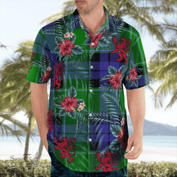Scottish Clan Haldane 2 Tartan Scottish Lion Hawaiian Shirt | Tartan Plaid Shirt Scottish Plaid Tartan Plaid - ScotsTee - scotstee.com