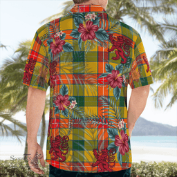 Scottish Clan Baxter Tartan Scottish Lion Hawaiian Shirt | Tartan Plaid Shirt Scottish Plaid Tartan Plaid - ScotsTee - scotstee.com