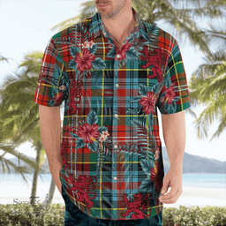 Scottish Clan Caledonia Ancient Tartan Scottish Lion Hawaiian Shirt | Tartan Plaid Shirt Scottish Plaid Tartan Plaid - ScotsTee - scotstee.com