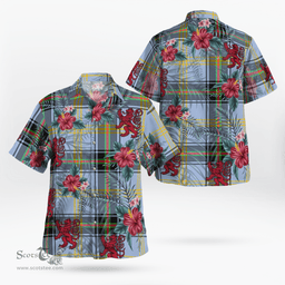 Scottish Clan Bell of the Borders Tartan Scottish Lion Hawaiian Shirt | Tartan Plaid Shirt Scottish Plaid Tartan Plaid - ScotsTee - scotstee.com