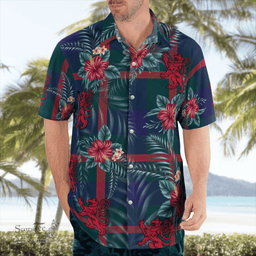 Scottish Clan Agnew Modern Tartan Scottish Lion Hawaiian Shirt | Tartan Plaid Shirt Scottish Plaid Tartan Plaid - ScotsTee - scotstee.com