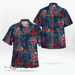 Scottish Clan Agnew Modern Tartan Scottish Lion Hawaiian Shirt | Tartan Plaid Shirt Scottish Plaid Tartan Plaid - ScotsTee - scotstee.com