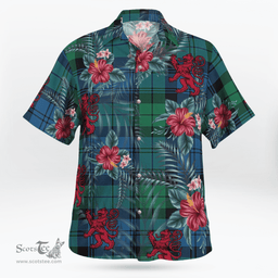 Scottish Clan Blackwatch Ancient Tartan Scottish Lion Hawaiian Shirt | Tartan Plaid Shirt Scottish Plaid Tartan Plaid - ScotsTee - scotstee.com