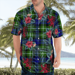 Scottish Clan Allardice Tartan Scottish Lion Hawaiian Shirt | Tartan Plaid Shirt Scottish Plaid Tartan Plaid - ScotsTee - scotstee.com