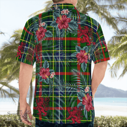 Scottish Clan Bisset Tartan Scottish Lion Hawaiian Shirt | Tartan Plaid Shirt Scottish Plaid Tartan Plaid - ScotsTee - scotstee.com