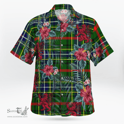 Scottish Clan Bisset Tartan Scottish Lion Hawaiian Shirt | Tartan Plaid Shirt Scottish Plaid Tartan Plaid - ScotsTee - scotstee.com