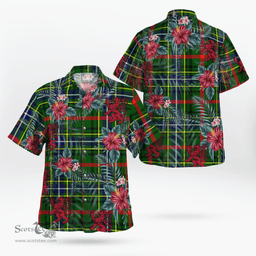 Scottish Clan Bisset Tartan Scottish Lion Hawaiian Shirt | Tartan Plaid Shirt Scottish Plaid Tartan Plaid - ScotsTee - scotstee.com