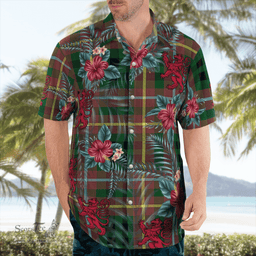 Scottish Clan Buchanan Hunting Tartan Scottish Lion Hawaiian Shirt | Tartan Plaid Shirt Scottish Plaid Tartan Plaid - ScotsTee - scotstee.com