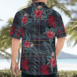 Scottish Clan Conway Tartan Scottish Lion Hawaiian Shirt | Tartan Plaid Shirt Scottish Plaid Tartan Plaid - ScotsTee - scotstee.com