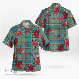 Scottish Clan Balfour Blue Tartan Scottish Lion Hawaiian Shirt | Tartan Plaid Shirt Scottish Plaid Tartan Plaid - ScotsTee - scotstee.com