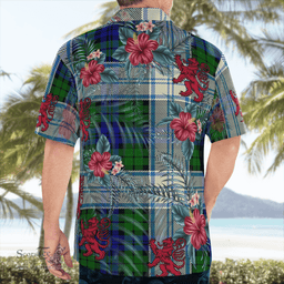 Scottish Clan Blackwatch Dress Modern Tartan Scottish Lion Hawaiian Shirt | Tartan Plaid Shirt Scottish Plaid Tartan Plaid - ScotsTee - scotstee.com