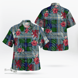 Scottish Clan Blackwatch Dress Modern Tartan Scottish Lion Hawaiian Shirt | Tartan Plaid Shirt Scottish Plaid Tartan Plaid - ScotsTee - scotstee.com