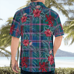 Scottish Clan Cooper Ancient Tartan Scottish Lion Hawaiian Shirt | Tartan Plaid Shirt Scottish Plaid Tartan Plaid - ScotsTee - scotstee.com