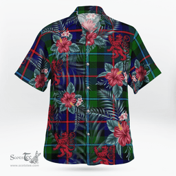 Scottish Clan Campbell of Cawdor Modern Tartan Scottish Lion Hawaiian Shirt | Tartan Plaid Shirt Scottish Plaid Tartan Plaid - ScotsTee - scotstee.com