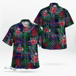 Scottish Clan Campbell of Cawdor Modern Tartan Scottish Lion Hawaiian Shirt | Tartan Plaid Shirt Scottish Plaid Tartan Plaid - ScotsTee - scotstee.com