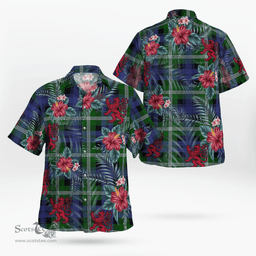 Scottish Clan Baillie Modern Tartan Scottish Lion Hawaiian Shirt | Tartan Plaid Shirt Scottish Plaid Tartan Plaid - ScotsTee - scotstee.com