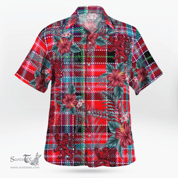 Scottish Clan Aberdeen District Tartan Scottish Lion Hawaiian Shirt | Tartan Plaid Shirt Scottish Plaid Tartan Plaid - ScotsTee - scotstee.com