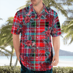 Scottish Clan Aberdeen District Tartan Scottish Lion Hawaiian Shirt | Tartan Plaid Shirt Scottish Plaid Tartan Plaid - ScotsTee - scotstee.com