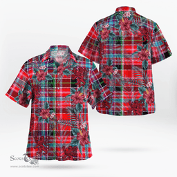 Scottish Clan Aberdeen District Tartan Scottish Lion Hawaiian Shirt | Tartan Plaid Shirt Scottish Plaid Tartan Plaid - ScotsTee - scotstee.com