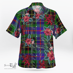 Scottish Clan Brodie Hunting Modern Tartan Scottish Lion Hawaiian Shirt | Tartan Plaid Shirt Scottish Plaid Tartan Plaid - ScotsTee - scotstee.com