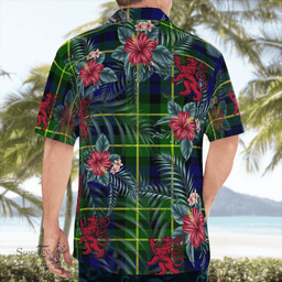 Scottish Clan Campbell of Breadalbane Modern Tartan Scottish Lion Hawaiian Shirt | Tartan Plaid Shirt Scottish Plaid Tartan Plaid - ScotsTee - scotstee.com