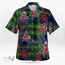 Scottish Clan Campbell of Breadalbane Modern Tartan Scottish Lion Hawaiian Shirt | Tartan Plaid Shirt Scottish Plaid Tartan Plaid - ScotsTee - scotstee.com