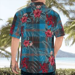 Scottish Clan Angus Ancient Tartan Scottish Lion Hawaiian Shirt | Tartan Plaid Shirt Scottish Plaid Tartan Plaid - ScotsTee - scotstee.com
