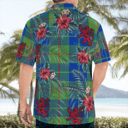 Scottish Clan Barclay Hunting Ancient Tartan Scottish Lion Hawaiian Shirt | Tartan Plaid Shirt Scottish Plaid Tartan Plaid - ScotsTee - scotstee.com