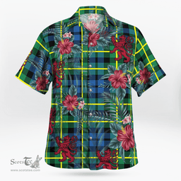 Scottish Clan Campbell of Breadalbane Ancient Tartan Scottish Lion Hawaiian Shirt | Tartan Plaid Shirt Scottish Plaid Tartan Plaid - ScotsTee - scotstee.com