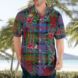 Scottish Clan Carnegie Ancient Tartan Scottish Lion Hawaiian Shirt | Tartan Plaid Shirt Scottish Plaid Tartan Plaid - ScotsTee - scotstee.com