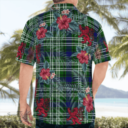 Scottish Clan Blackadder Tartan Scottish Lion Hawaiian Shirt | Tartan Plaid Shirt Scottish Plaid Tartan Plaid - ScotsTee - scotstee.com